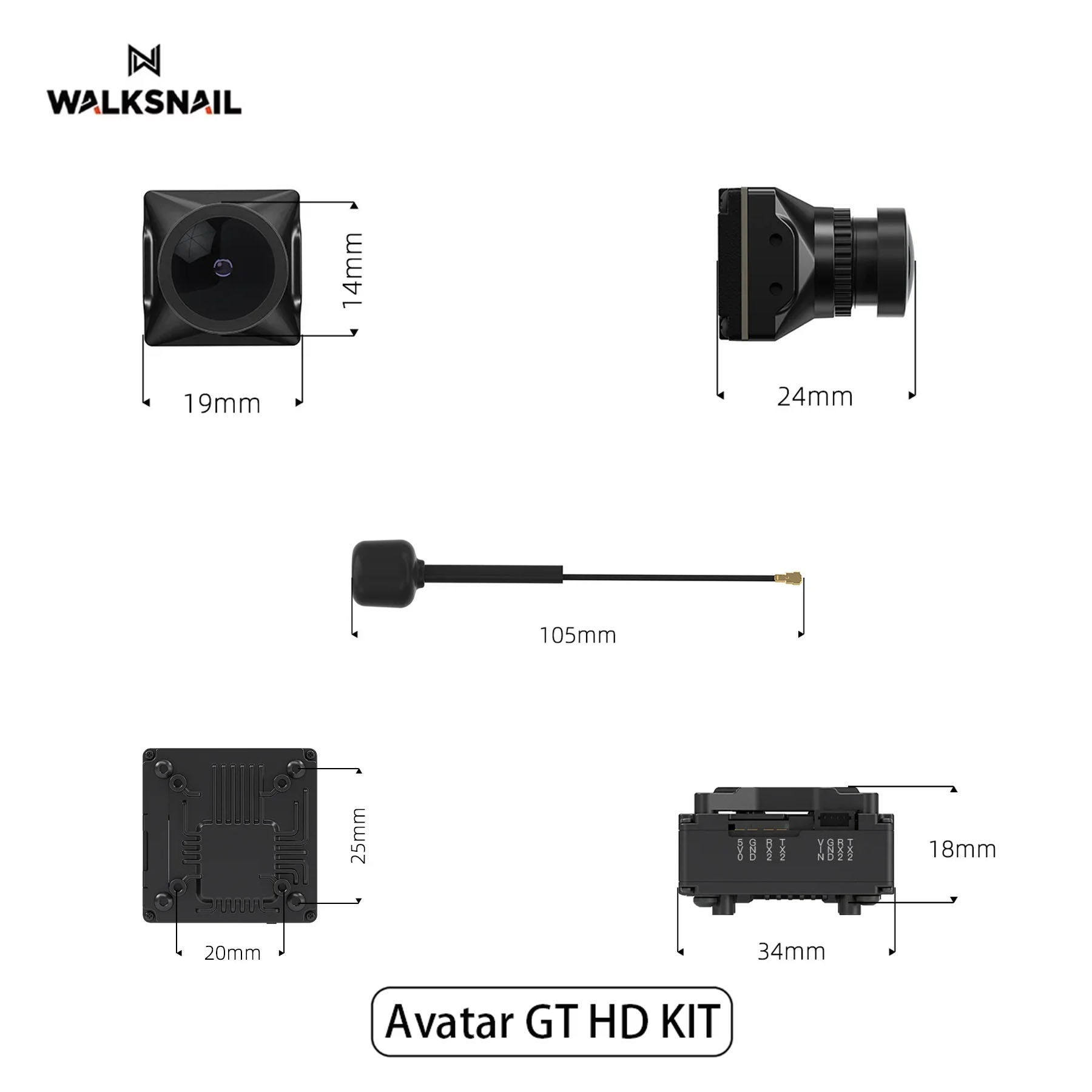 Walksnail Avatar GT HD KIT 2W  - đánh giá và giá Walksnail Avatar Hd Pro Kit